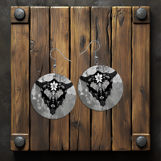 Cow Skull Earrings – Lightweight Hypoallergenic Earrings