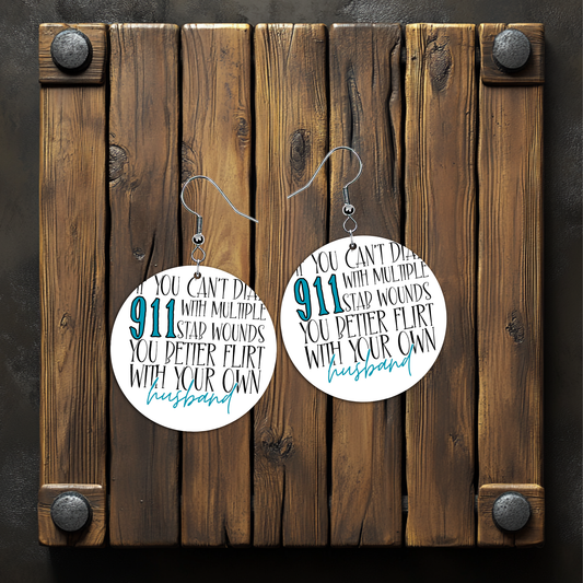 Flirt With Your Own Husband Earrings – Lightweight Hypoallergenic Earrings