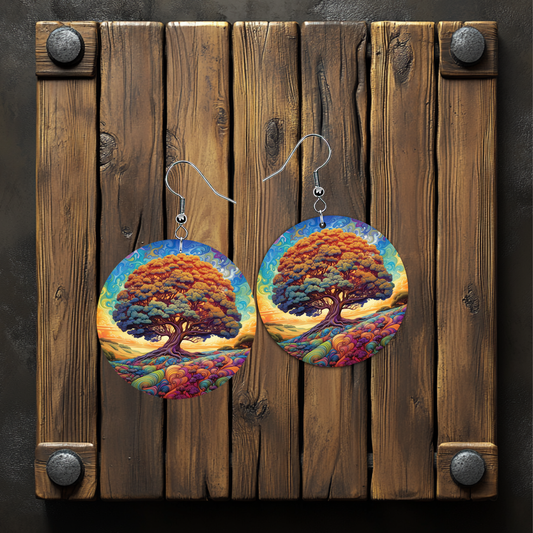 Color Oak Earrings – Lightweight Hypoallergenic Earrings