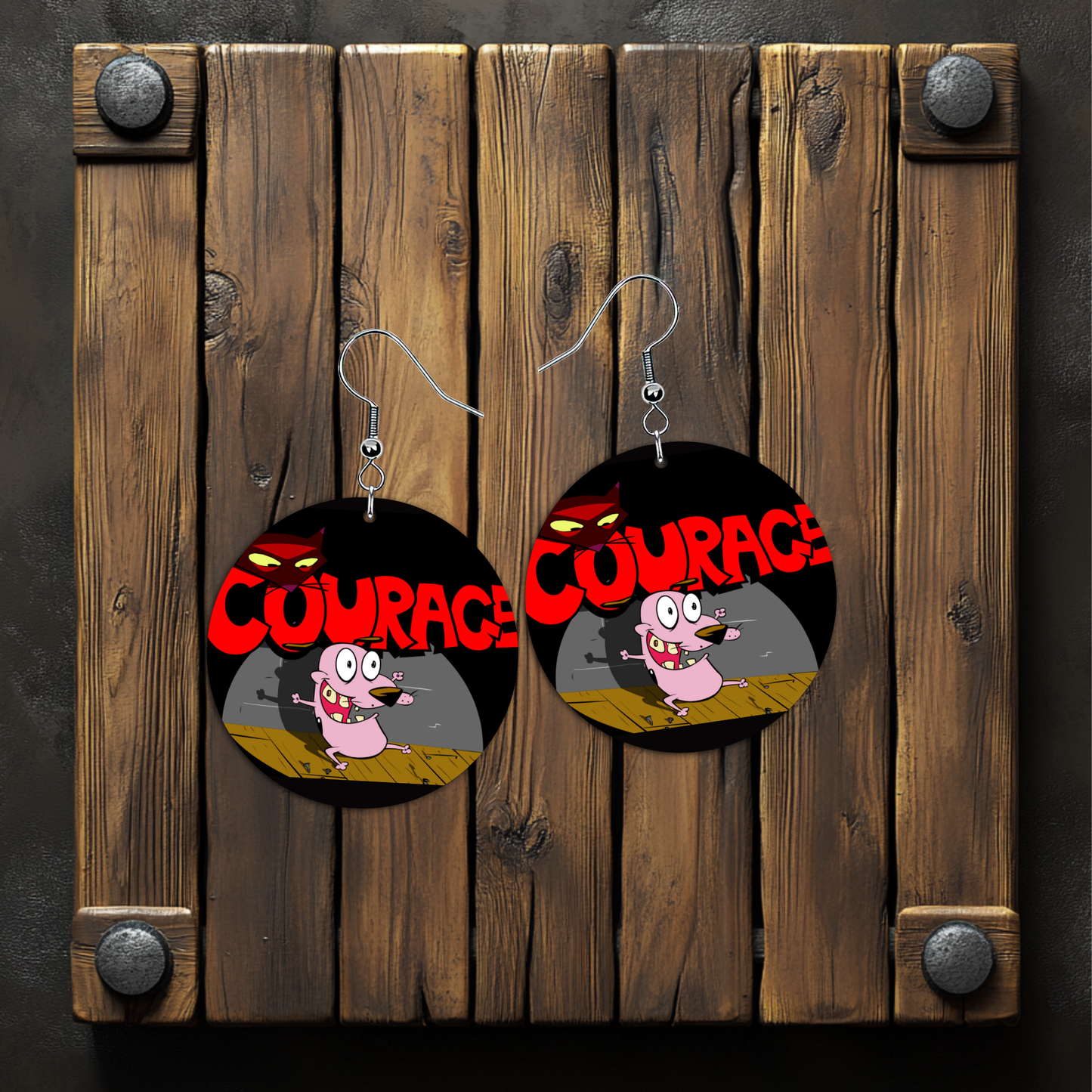 Cowardly Dog Earrings – Lightweight Hypoallergenic Earrings