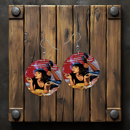 Pulp Fiction Earrings – Lightweight Hypoallergenic Earrings
