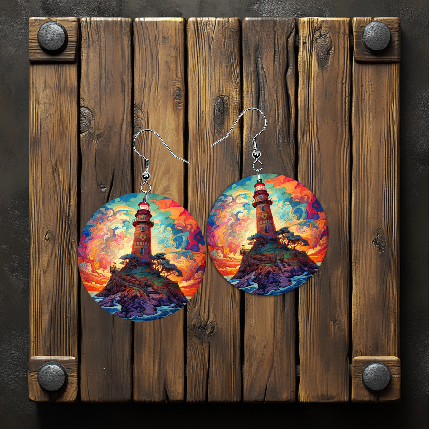 Lighthouse Earrings – Lightweight Hypoallergenic Earrings