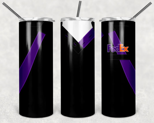 Fed Ex Uniform 20oz Skinny Tumbler – Insulated Stainless Steel with Straws & Brush