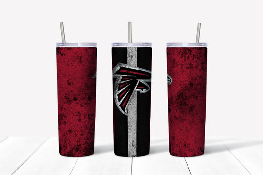 Falcons Grudge Style 20oz Skinny Tumbler – Insulated Stainless Steel with Straws & Brush