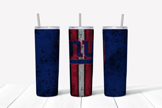 Giants Grudge Style 20oz Skinny Tumbler – Insulated Stainless Steel with Straws & Brush