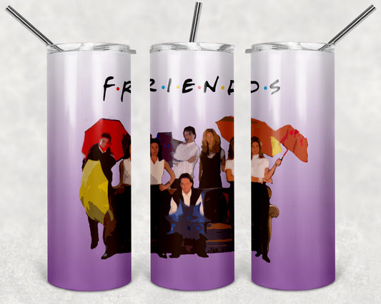 Friends 20oz Skinny Tumbler – Insulated Stainless Steel with Straws & Brush