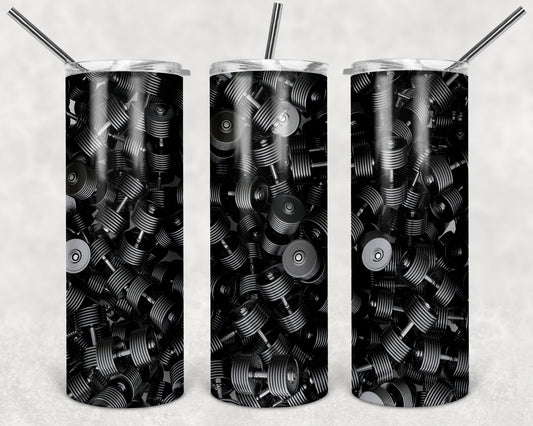 Weights 20oz Skinny Tumbler – Insulated Stainless Steel with Straws & Brush