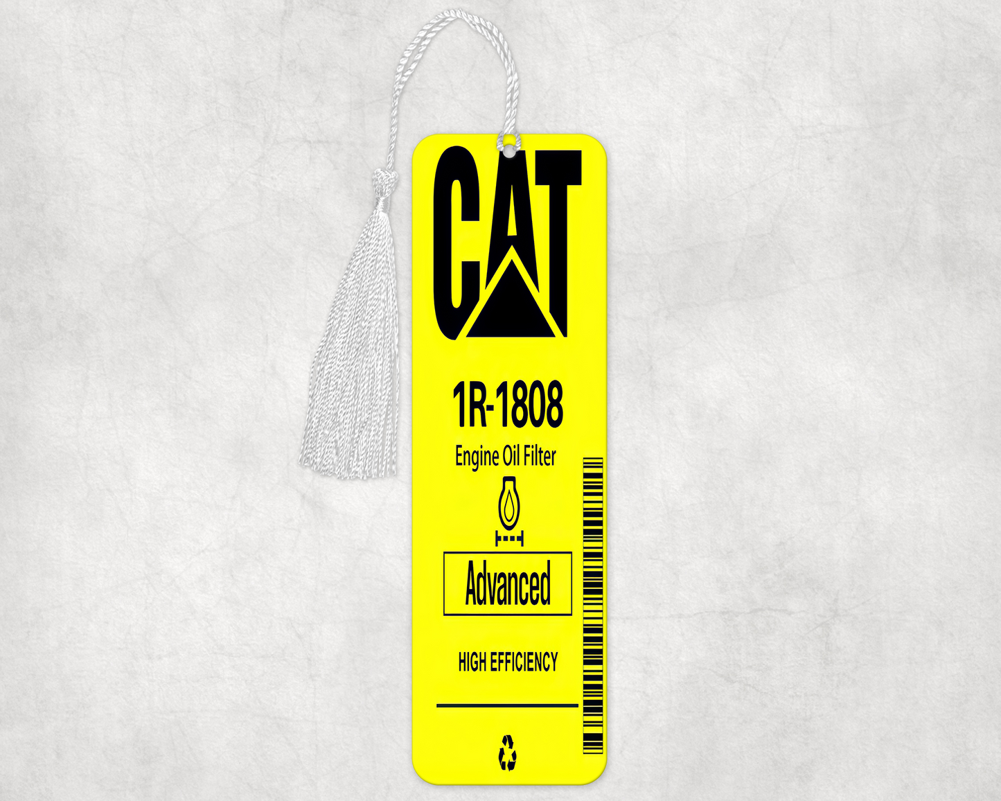 Clean Cat Oilfilter In Yellow Bookmarker – Durable Laminated Bookmark