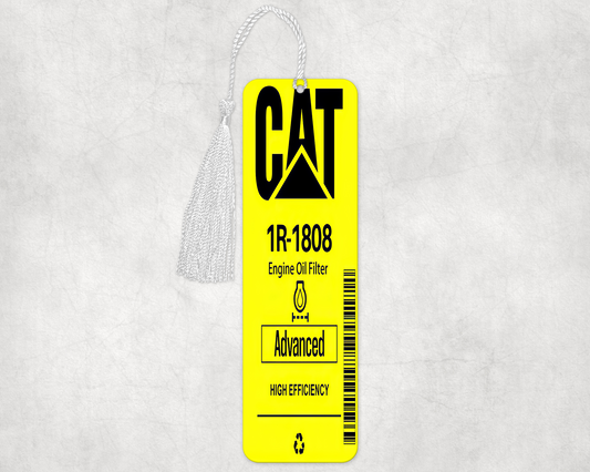 Clean Cat Oilfilter In Yellow Bookmarker – Durable Laminated Bookmark