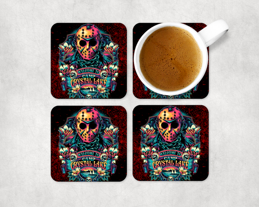 Set Of 4 Coasters Crystal Lake – Absorbent Coaster with Non-Slip Backing