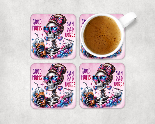 Set Of 4 Coasters Good Moms – Absorbent Coaster with Non-Slip Backing