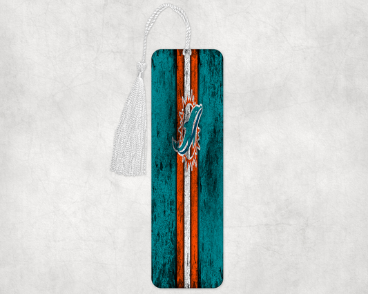 Miami Dolphin Grunge  Bookmarker – Durable Laminated Bookmark