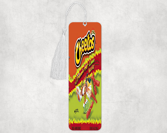 Flaming Hot Cheetos Bookmarker – Durable Laminated Bookmark