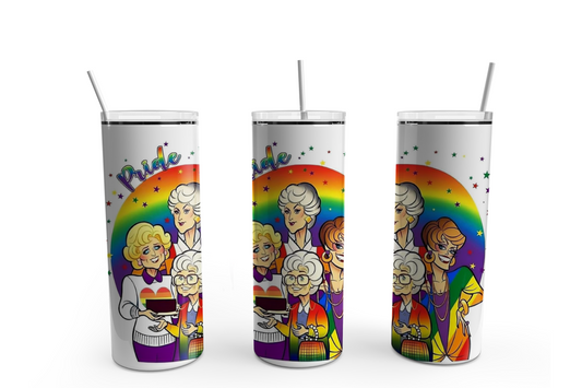 Gilmore Girls Pride 20oz Skinny Tumbler – Insulated Stainless Steel with Straws & Brush