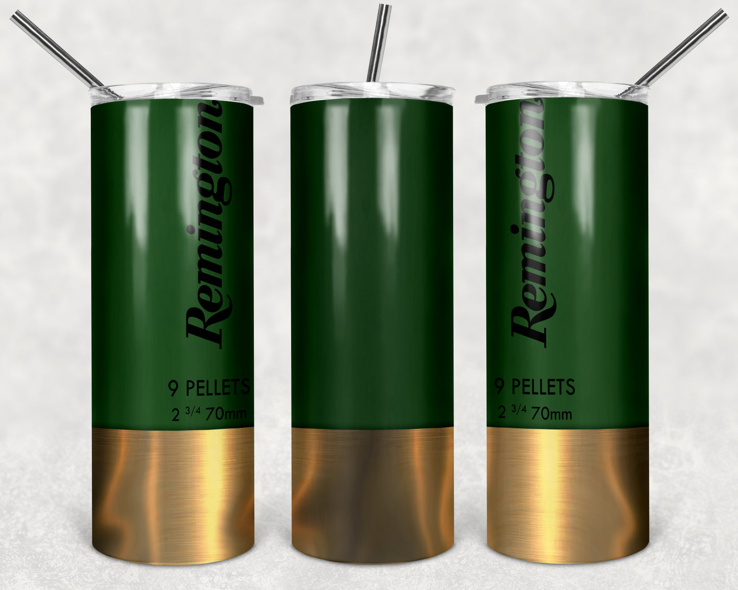 Remington Shell 20oz Skinny Tumbler – Insulated Stainless Steel with Straws & Brush