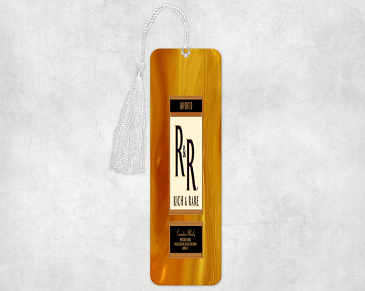 R&R Whiskey Bookmarker – Durable Laminated Bookmark