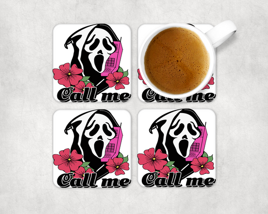 Set Of 4 Coasters With Scream – Absorbent Coaster with Non-Slip Backing