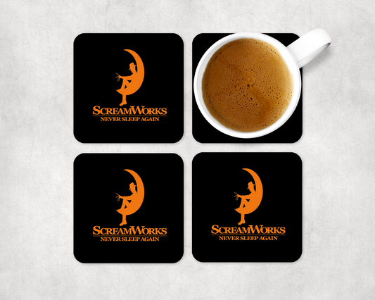 Set Of 4 Coasters With Screamworks – Absorbent Coaster with Non-Slip Backing