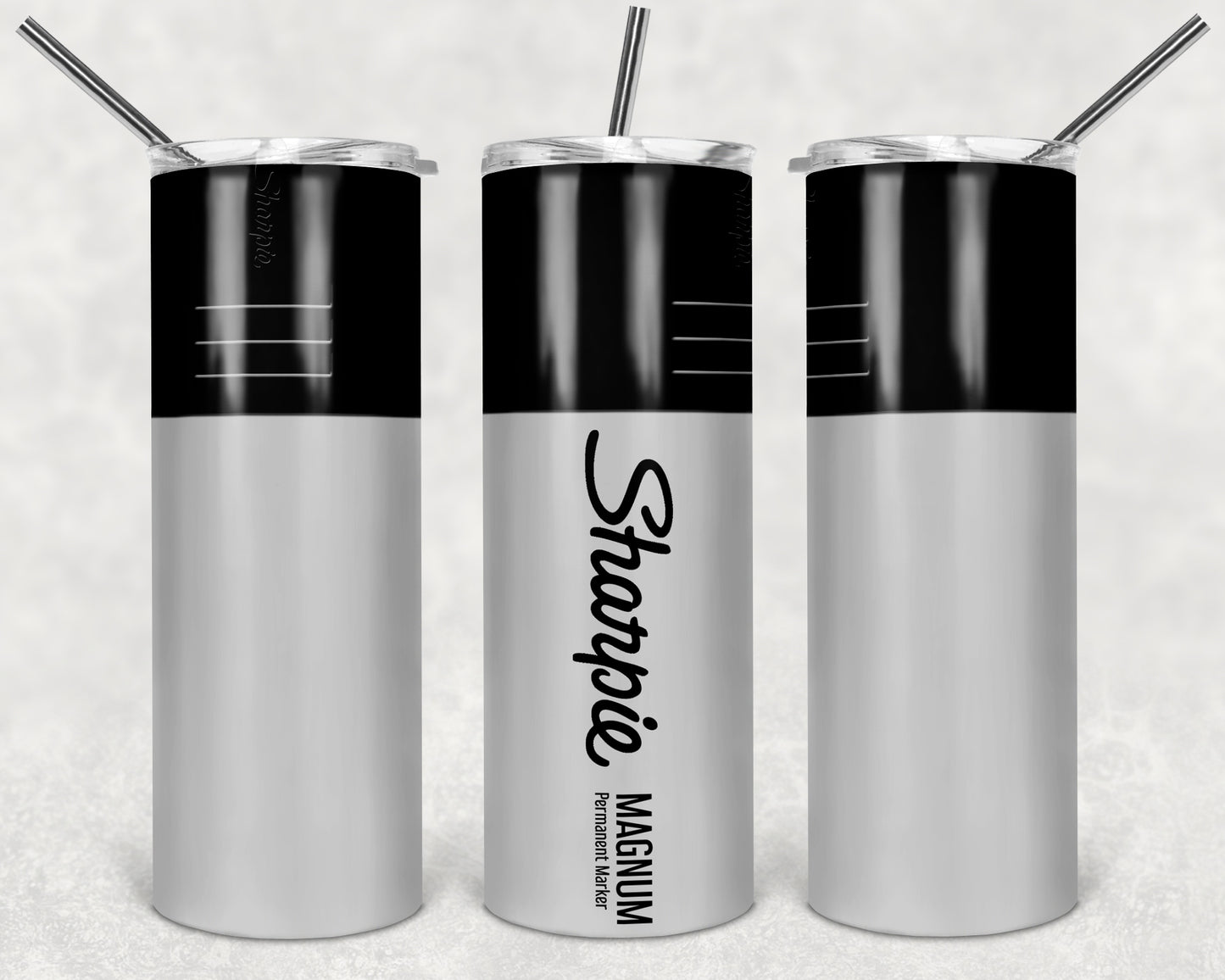 Sharpie 20oz Skinny Tumbler – Insulated Stainless Steel with Straws & Brush