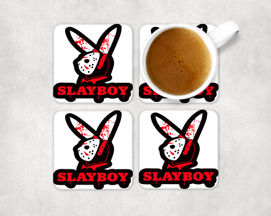 Set Of 4 Coasters With Slayboy – Absorbent Coaster with Non-Slip Backing