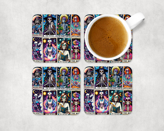 Set Of 4 Coasters Taro Cards Set 1 – Absorbent Coaster with Non-Slip Backing